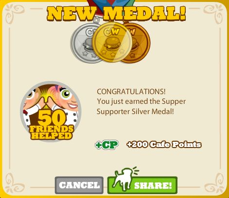 Supper Supporter Silver Medal