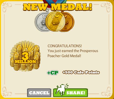 Prosperous Poacher Gold Medal