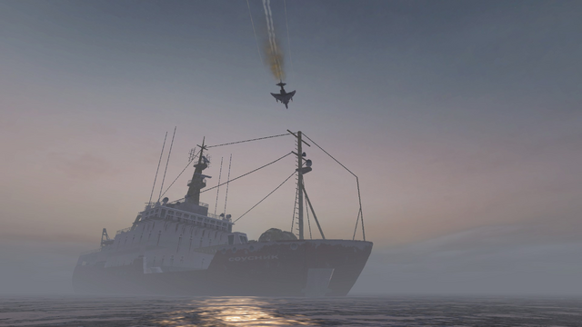 File:AdvancedRookie Discovery napalm strike plane flying over boat.png