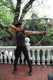 Mel with bow
