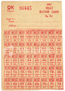 Meat ration card