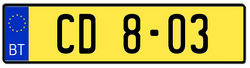 Diplomatic license plate France
