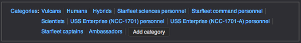 Nova secció categories