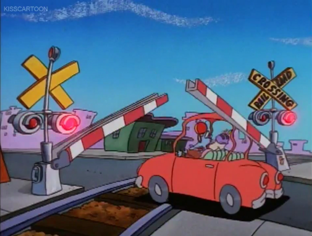 File:Railroad Crossing Cartoon Rocko's Modern Life Driving Mrs Wolfe 03.png