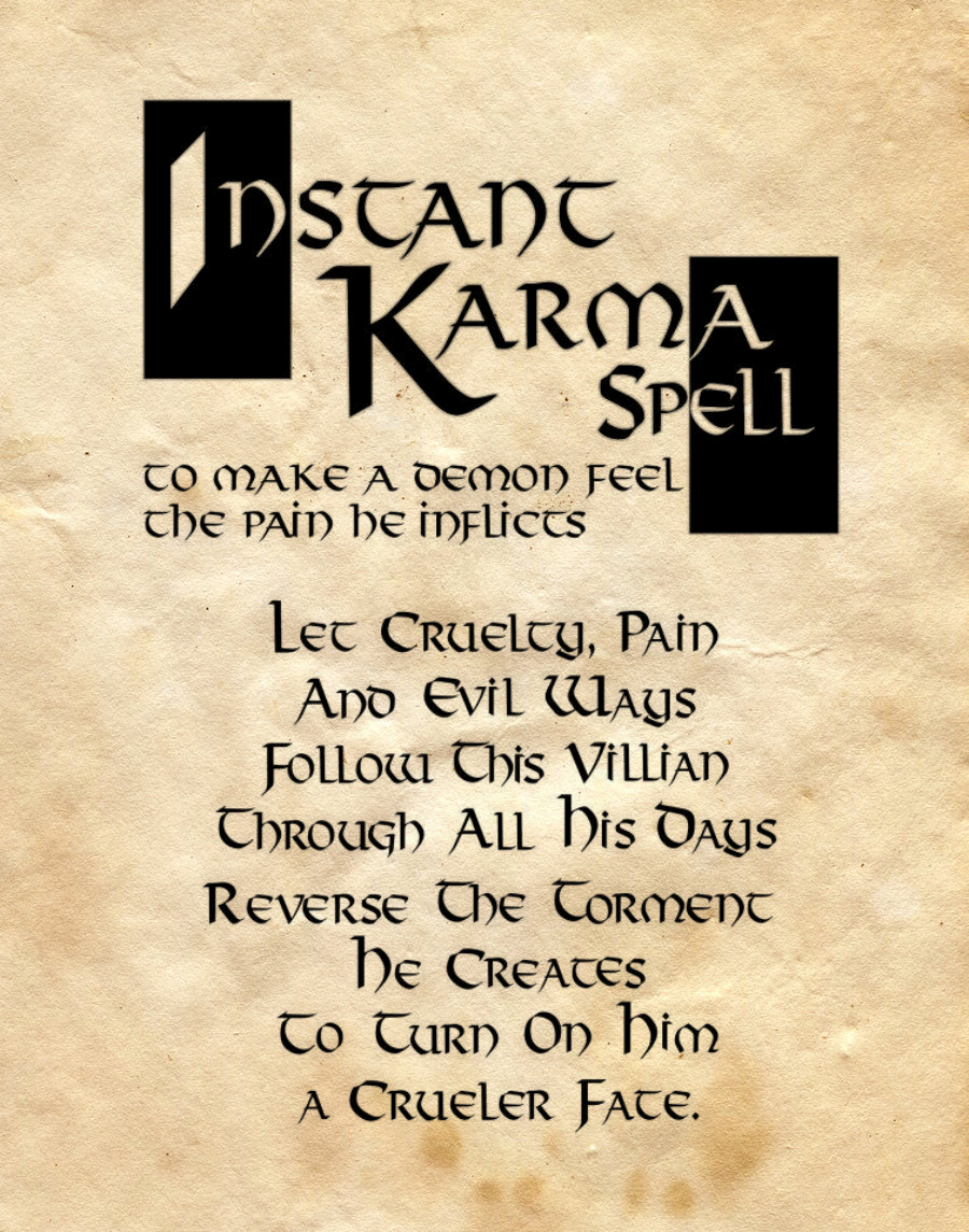 Image - Instant Karma Spell.jpg | Charmed Book of Shadows Wiki | FANDOM ...