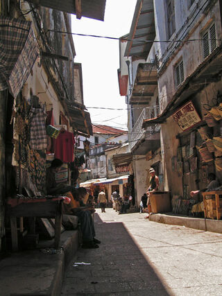 Africa zanzibar stone town street market