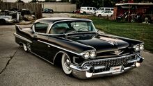 Cadillac Coupe De Ville vehicles cars auto retro classic low stance chrome black roads 1920x1080