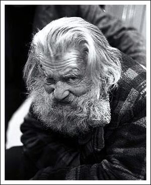 Creepy elderly man