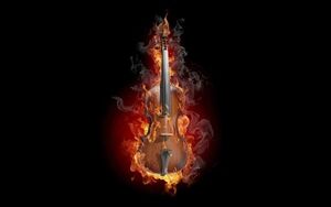 Burning violin