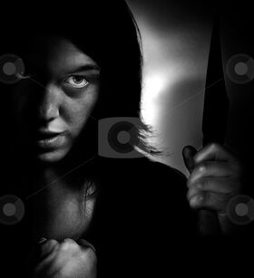 Cutcaster-photo-100074039-Killer-girl