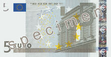 EUR 5 obverse (2002 issue)