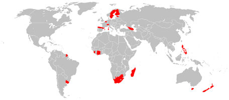 's territories across the world