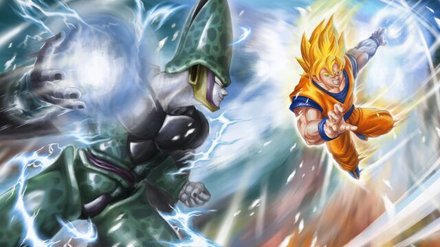 File:Cell and goku.jpg