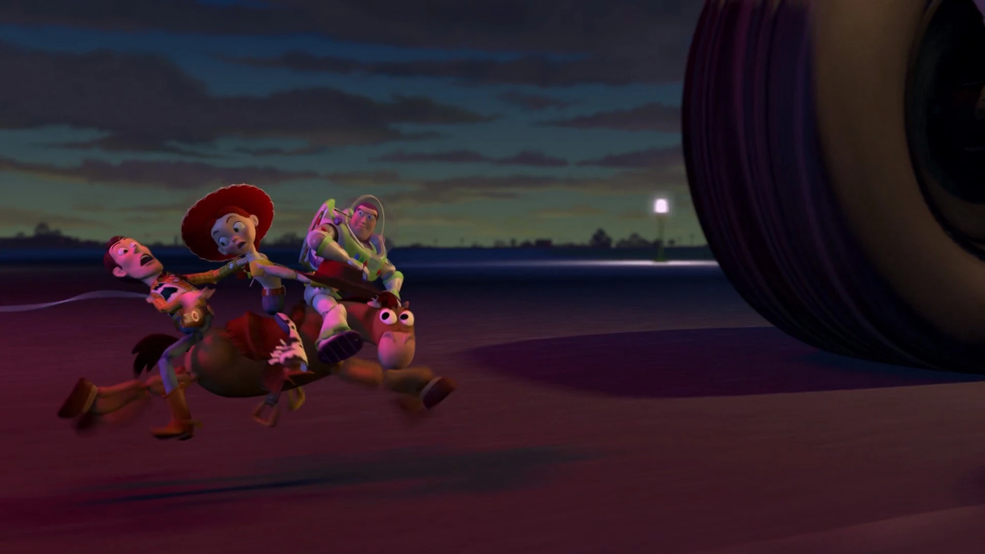 Image Woody Jessie and Buzz riding Bullseye Fast.jpg Disney