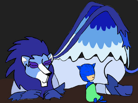 Catboy sleeps with King Sapphyr