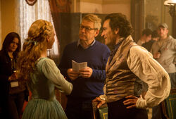Lily James Kenneth Branagh Ben Chaplin Cinderella set.jpg