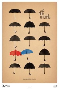 Rct332 blue umbrella poster