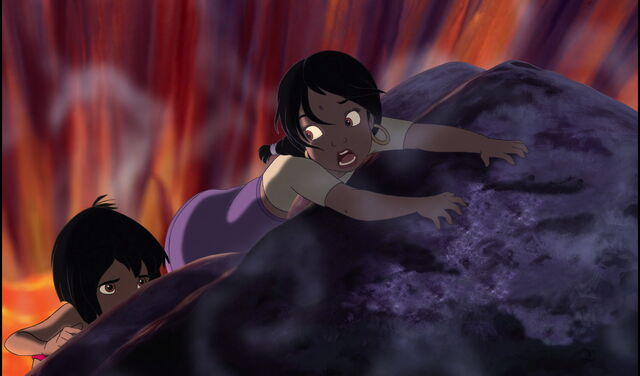 File:Mowgli and Shanti are both trying to climb up the statue.jpg