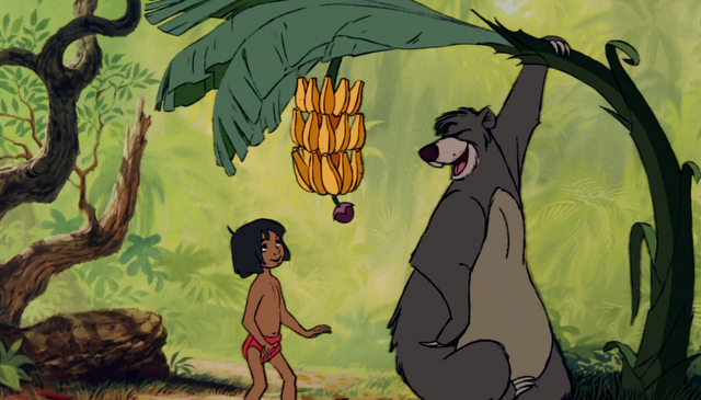 File:Baloo Giving Mowgli Bananas.png