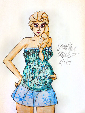 File:Request pregnant elsa swimsuit by jam4077-d7kmy6y.jpg