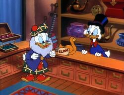 Glomgold tries to buy the Golden Goose