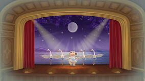 Moo moo dancing with the swans