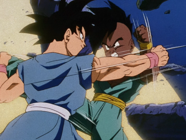 File:GokuandUubTraining.png