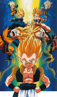 SSJ Goten and Trunks fusion pose or dance = Gotenks