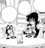 Yamchaandpuardrinkingcofee