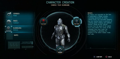 Character Creation Bloodline.