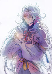 Merlin holding Arthur