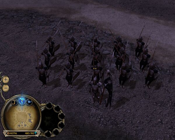 Datei:Gondor Speerträger Bataillon mit Bannerträger 411.jpg