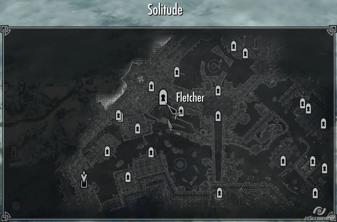 Image Fletcher map skyrim.jpg Elder Scrolls FANDOM powered by Wikia