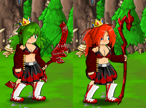 Flame Skirt and Gold Crown