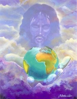 God holding world