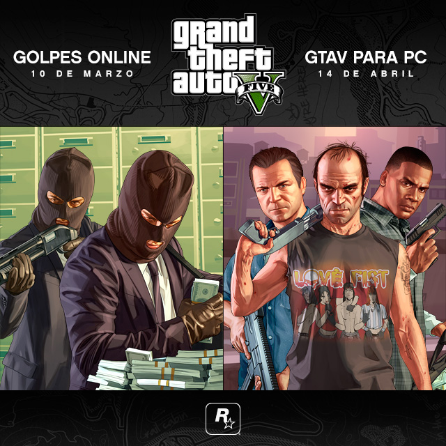 Anuncio golpes online y GTAV para PC