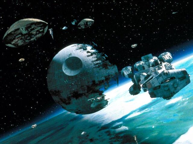 Archivo:Guerra espacial, sobre Endor.jpg
