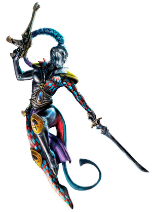 Eldar arlequin guerrera troupe Tristeza de la Medianoche.png
