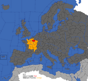 "Map showing provinces that can form France"