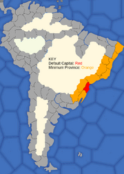 "Map showing provinces that can form Brazil"