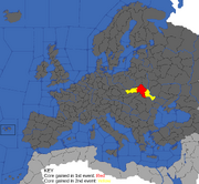 Map showing effects of the Partition of Poland on Austria