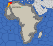 Map showing Morocco's starting position in 1492
