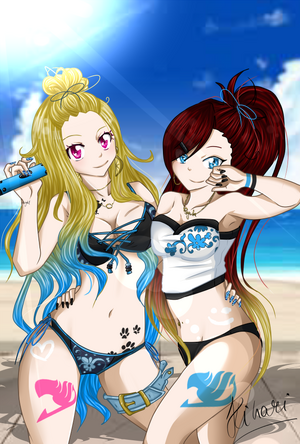 Hikari and Sayuki, swimsuit2