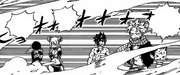 Natsu, Happy, Lucy et Jubia tremblent de froid
