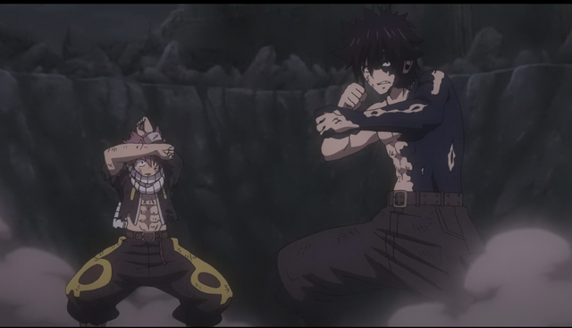 Fichier:Grey et Natsu ont survécu au Maléfice ultime.png