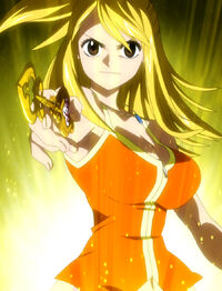 Lucy summons Celestical Spirit