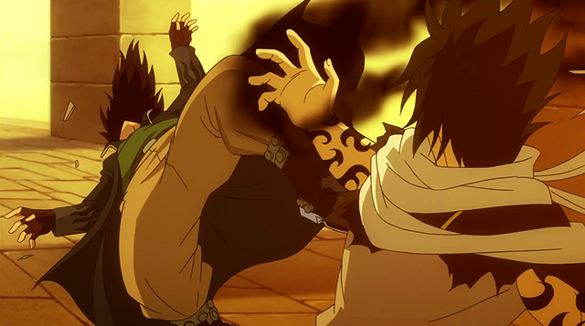File:Rogue attacks Gajeel.png