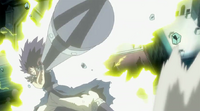 Gajeel as a lighting rod