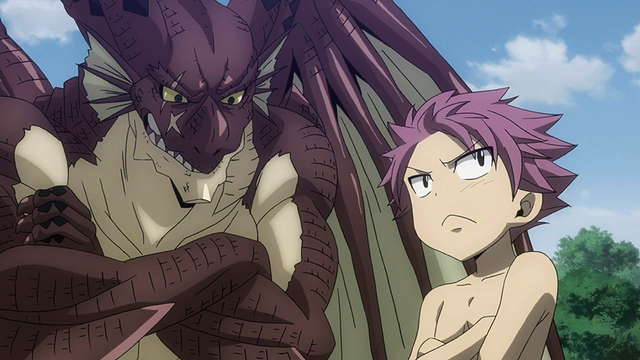 File:Igneel teaches little Natsu.png