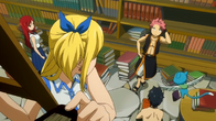El equipo cuestionándose la cicatriz de Natsu